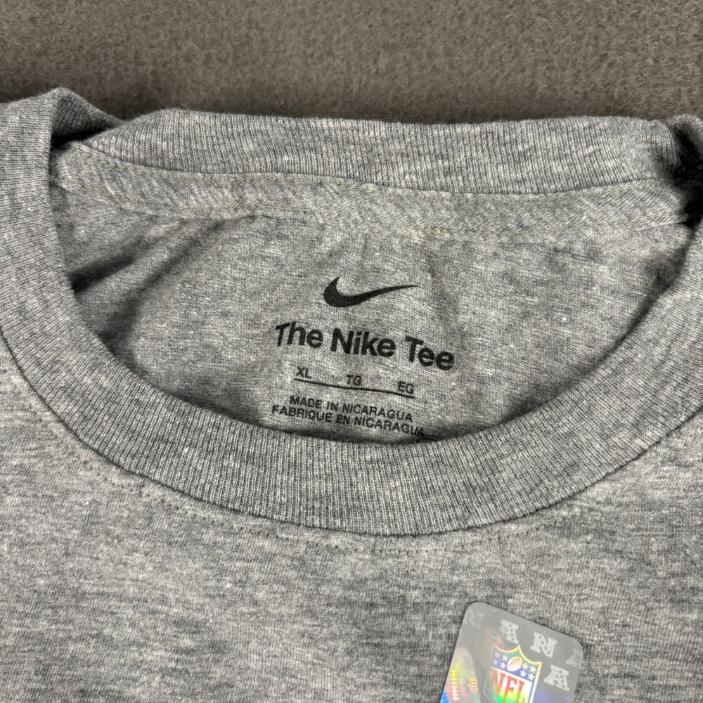 Nike New England Patriots Super Bowl LIII T-Shirt Womens XL Gray Go Pats Tee - Picture 4 of 7